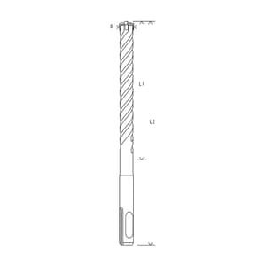 Bosch 12 x 400 x 460 mm SDS Plus-5X Hammer Drill Bits, 2 608 833 812