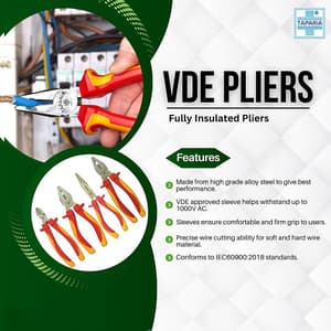 Taparia 6 inch / 160 mm Combination Pliers (VDE), VDECP-6