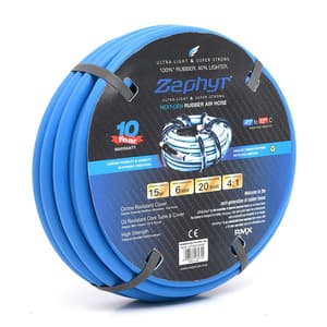 Zephyr 15 Mtr / 6 mm Next-Gen General Purpose Rubber Air Hose, ZA0615