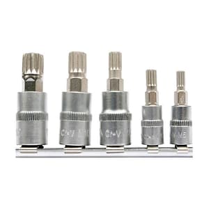 Yato 5 Pcs Spline Torx Bit Sockets Set, YT-04360