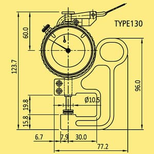 Baker 2.0 mm Dial Thickness Gauge (Series 130), K130/6