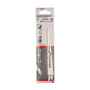 Bosch 150 mm Reciprocating Saw Blades Heavy For Wood & Metal (S 611 DF), 2 608 656 258