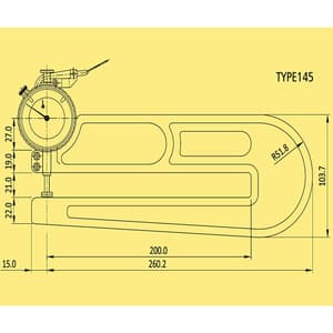 Baker 10 mm Dial Thickness Gauge (Series 145), K145/3