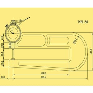 Baker 25 mm Dial Thickness Gauge (Series 150), K150/3
