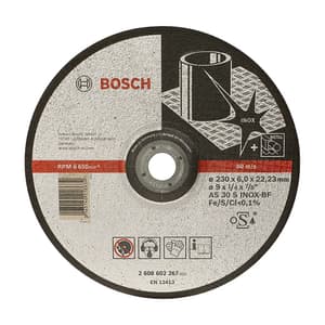 Bosch 100 x 6 x 16 mm Expert For Inox Depressed Centre Grinding Disc (Pack of 25 Pcs), 2 608 602 267