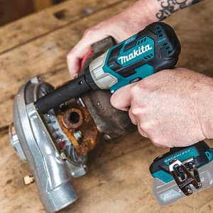 Makita 12Vmax CXT BL 12.7 mm (1/2") Cordless Impact Wrench with Rapid Charger & 2 Pcs 2.0Ah Batteries, TW161DSAE