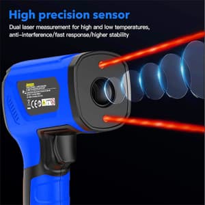 Metravi -40°C ~ 2000°C (-40°F ~ 3632°F) Industrial Non-contact Infrared Thermometer, MT-18 ECO
