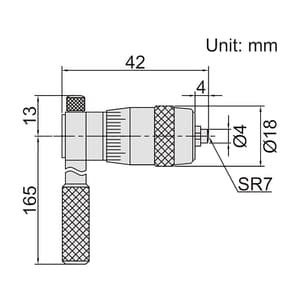 Insize 50 - 63 mm Tubular Inside Micrometer without Extension Rod, 3221-63