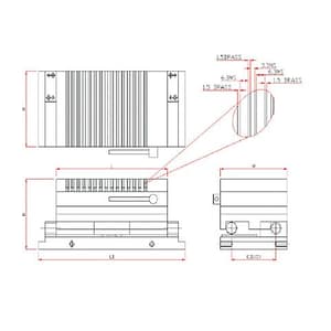 Crystal 300 x 150 x 140 mm Compound Sine Table, AA-6033