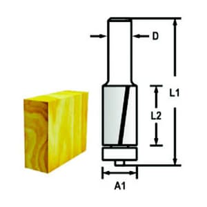 Makita 8.00 mm Router Bit (Flush Trim Bit 3 Flute), D-47759