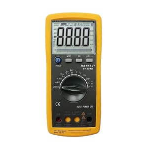 Metravi 3-3/4 Digits / 1000V Digital Multimeter With Terminal Blocking Facility, DT-19TB