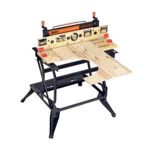 Black+Decker Deluxe Large Workbench With Vertical Clamping & 250 Kg Load Capacity, WM825-XJ