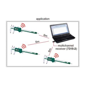 Insize 200 mm / 8 Inch Stainless Steel Wireless Digital Caliper, 1113-200