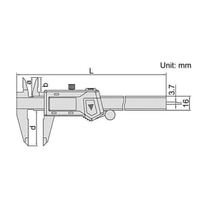Insize 200 mm / 8 Inch Stainless Steel Wireless Digital Caliper, 1113-200