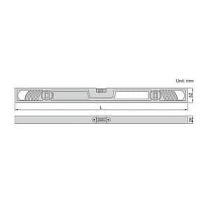 Insize 60 cm Aluminium Alloy Level, 4911-600