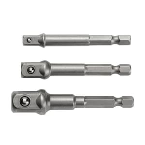 Hogert 3 Pcs Socket Bit Adapter Set (1/4, 3/8, 1/2 iInch Sq. Drive), HT1S445