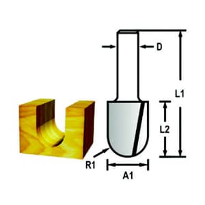 Makita 8.00 mm Router Bit (Core Box Bit), D-47977
