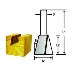 Makita 8.00 mm Router Bit (Dovetail Bit), D-48050