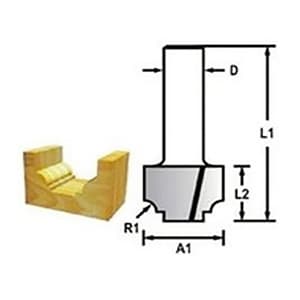 Makita 8.00 mm Router Bit (Classical Plunge Cut Bit), D-48240