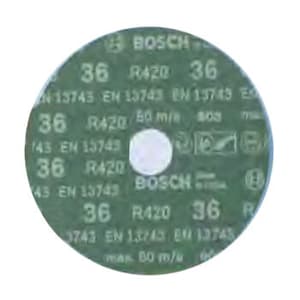 Bosch 125 mm / 36 Grit Fibre Disc Eco for Wood (Pack of 100 Pcs), 2 608 619 358