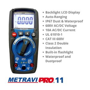 Metravi 4000 Counts / 600V Next-Gen Compact Digital Multimeter, Pro-11