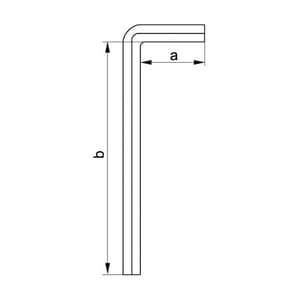 Yato 1/16 - 3/8 Inch Hex Key Set S.A.E Long (12 Pcs), YT-5835