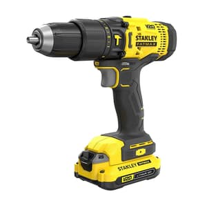 Stanley 20V / 1.5 Ah / 13 mm Cordless Brushed Hammer Drill With 100 pcs Accessories Kit (Battery & Charger Included) (FATMAX), SCD711C1H