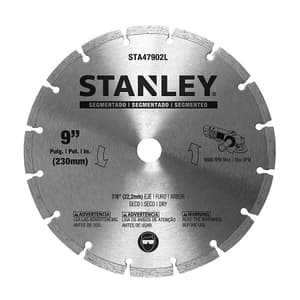 Stanley 9 inch / 230 mm Segmented Diamond Cutting Blade For Concrete & Masonary, STA47902L-IN