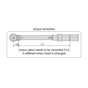 Insize 40 - 200 Nm Interchangeable Head Torque Wrench, IST-29WM200
