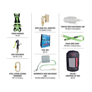 Karam Maintenance & Window Cleaning Kit (80 Mtr Twisted Anchorage Rope), PN 651