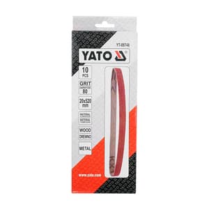 Yato 200 Grit / 20 x 520 mm Abrasive Sanding Belt (Pack Of 10 Pcs), YT-09748