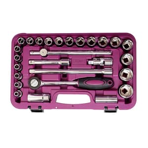 JK 27 Pcs 1/2 Sq. Drive Hexagonal Socket Sets, SD7800525