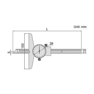 Insize 300 mm / 12 inch Dial Depth Gauge, 1340-300