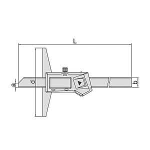 Insize 150 mm / 6 inch Digital Depth Gauge (Standard Type), 1141-150A