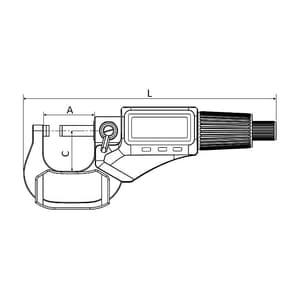 Ozar 50 - 75 mm Digital Outside Micrometer, AMO-9333
