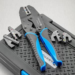 Hogert 8.5 inch / 220 mm 6 Pcs Interchangeable Crimping Plier Set, HT1P176