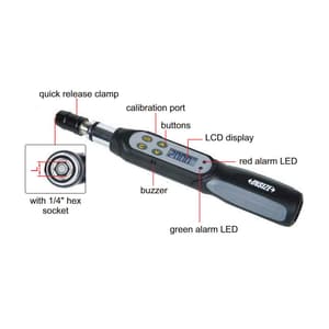 Insize 10 - 50cNm Digital Torque Screwdriver, IST-SD50