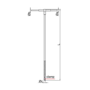 Insize 90 - 150 mm Long Handle Telescoping Gauge, 4209-6