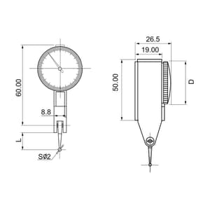 Ozar 0.8 mm Dial Test Indicator, AID-9404