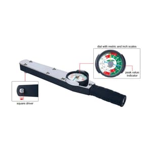 Insize 1/4 inch Sq Drive Dial Torque Wrench, IST-DW3D5