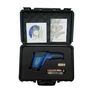 Metravi 4 Digits 1200°C Temperature Range With Dual Laser Pointer Non-contact cum Contact Infrared Thermometer With USB PC Interface, MT-15