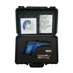 Metravi 4 Digits 1800°C Temperature Range With Dual Laser Pointer Non-contact cum Contact Infrared Thermometer With USB PC Interface, MT-16