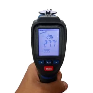 Metravi 4 Digits 2200°C Temperature Range With Dual Laser Pointer Non-contact cum Contact Infrared Thermometer With USB PC Interface, MT-18