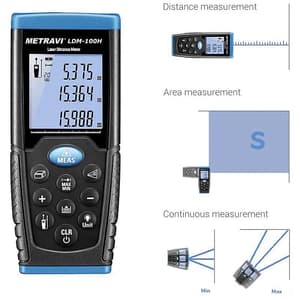 Metravi 40 Mtr Laser Distance Meter With Area / Volume Calculations, LDM-40H