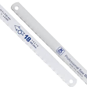 JK 300 x 12.5 x 0.63 mm, 12 x 1/2 x 0.025 Inch, 18 TPI Bi-Metal Hand Hacksaw Blade (Pack of 10 Pcs), SD7800890