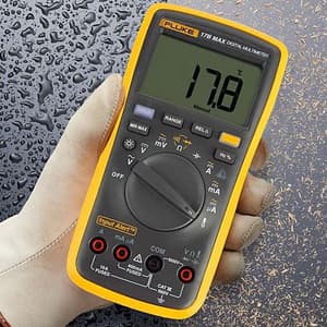 Fluke 17B Max Kit 6000 Counts / 600V Digital Multimeter With TL75 & TL31 Extra-Slim Test Leads