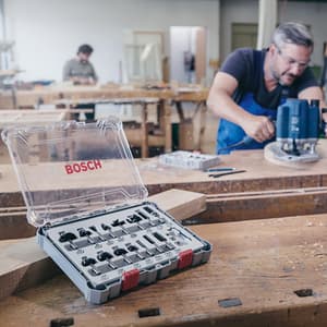 Bosch 8.00 mm Shank Trimming & Edging Router Bits Set (Pack Of 30 Pcs), 2 607 017 475