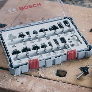 Bosch 8.00 mm Shank Trimming & Edging Router Bits Set (Pack Of 30 Pcs), 2 607 017 475