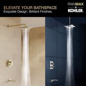 Kohler Rain Max 254 mm Square Single-Function Rainhead In Brushed Bronze Finish, K-26855IN-BV