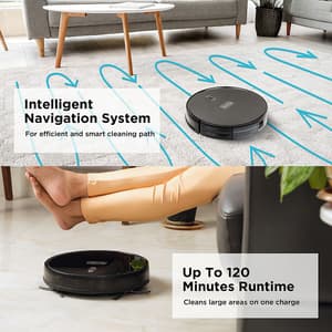 Black+Decker Alexa & Google Enabled Multi-Utility Robotic Vacuum Cleaner With 120 min Runtime (Smart App & Voice Enabled), BRVA425B00